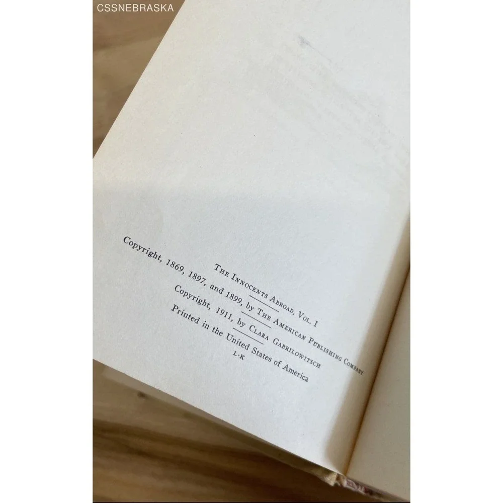 The Innocents Abroad, Mark Twain,‎ (1911), Harper and Brothers